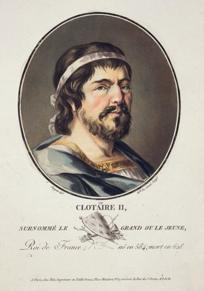 Clothaire II (584-629), engraved by Madame de Cernel, 1791 by Antoine Louis Francois Sergent Marceau